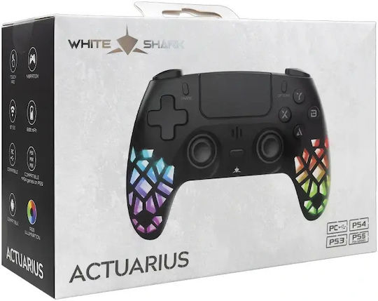 White Shark Actuarius Wireless Gamepad for Android / PC / PS3 / PS4 / PS5 / iOS Black