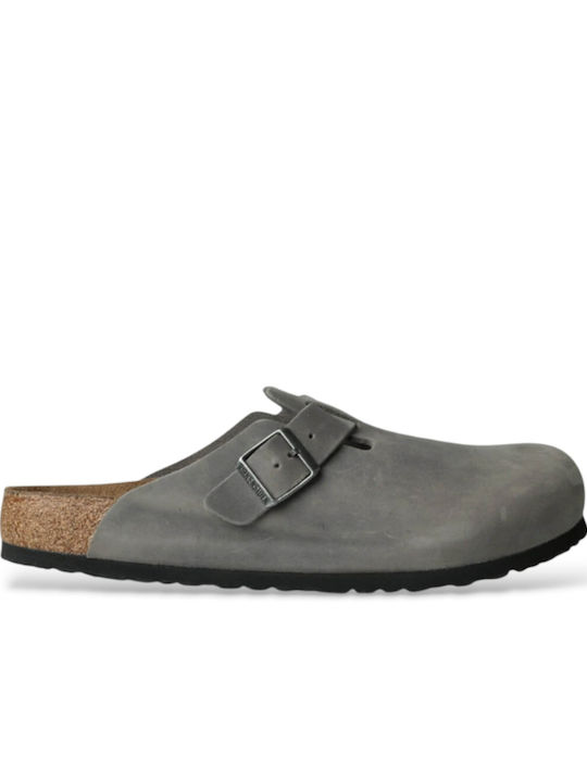 Birkenstock Boston Damen Clogs aus beigem Leder