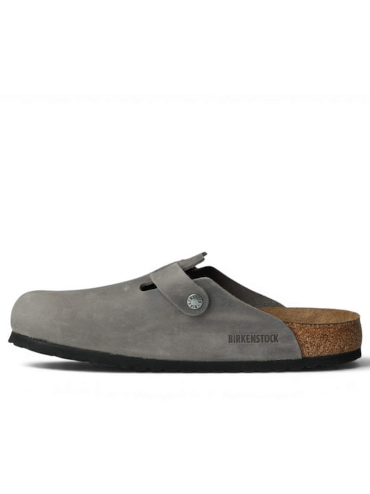 Birkenstock Boston Damen Clogs aus beigem Leder