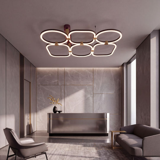 Zambelis Lights Plafonieră de Tavan 90.5 cm Neagră cu LED Integrat