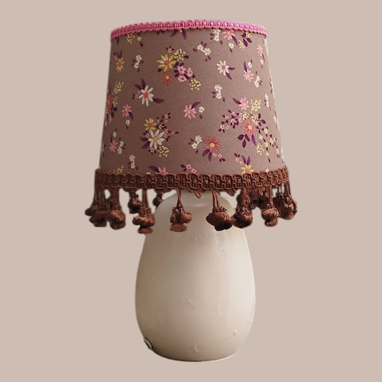 Oxygen Table Lamp for E27 Fitting with Brown Shade and Base