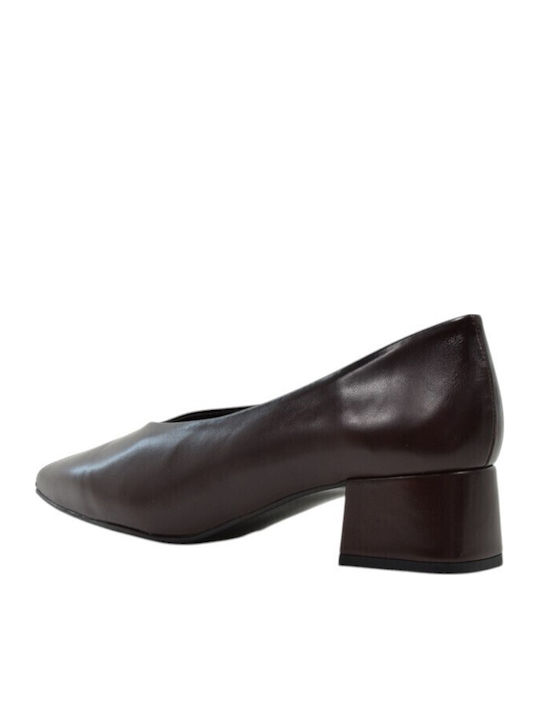 Diana Leather Brown Pumps