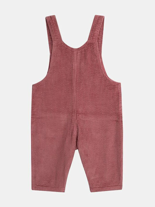 Kinder-Latzhose aus rosa Cord