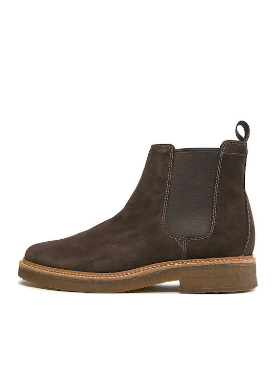 Clarkdale Suede Chelsea Μποτάκια Dark Brown