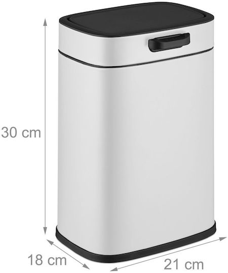 Relaxdays Coș de Gunoi pentru Dulap din Plastic 5 l Negru