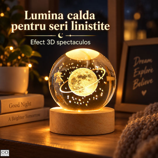 Corp de Iluminat Decorativ LED Alb Cald Glob de Cristal 3x3 cm
