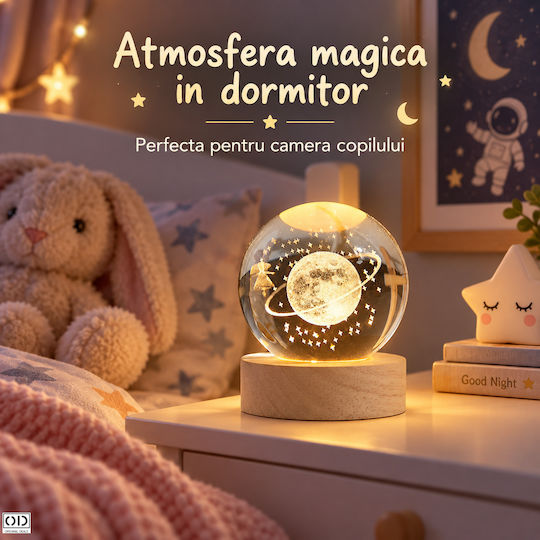 Corp de Iluminat Decorativ LED Alb Cald Glob de Cristal 3x3 cm