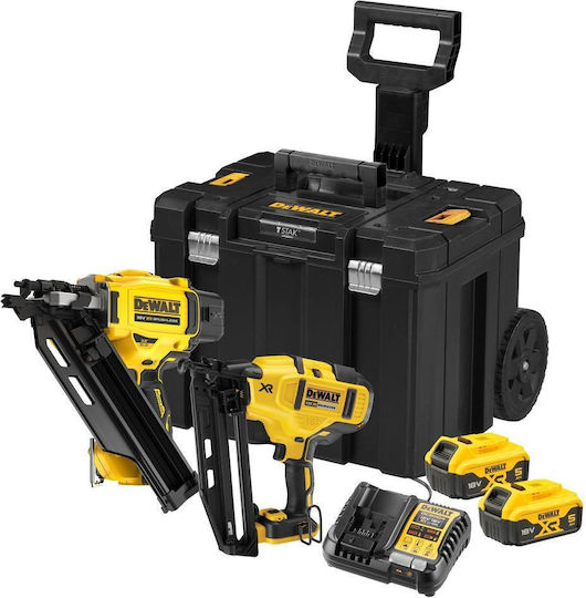 DEWALT DCK246P2T Σετ 2 Καρφωτικά Brushless 18V με 2 Μπαταρίες 5Ah και Θήκη