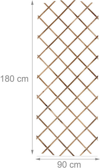 Set 3 Extendable Plant Supports Relaxdays Brown 180 X 90 Cm