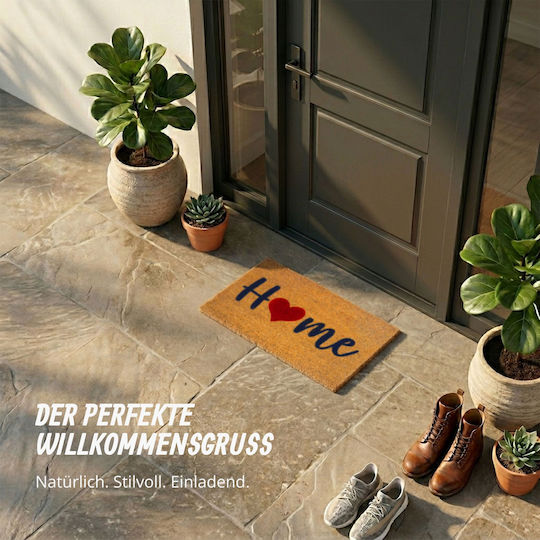 Relaxdays Covoraș de intrare din fibră de cocos multicolor 60x40 cm, cu grosimea de 15 mm