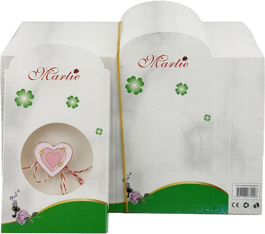 Cardboard Packaging Martisoare Flippy Set 200 Pieces Brooch Boxes Clover Design White Green