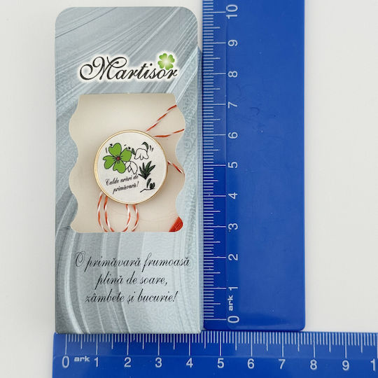 Kartonverpackung Martisoare Flippy Set 200 Stück Broschenboxen Abstraktes Muster Hellblau