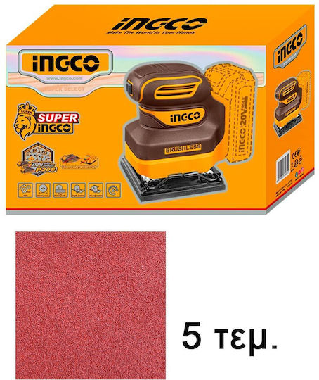 Ingco CSHSLI2024 20V Solo Cordless Palm Sander