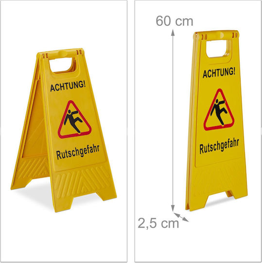 Relaxdays Accesorii de Semnalizare de Culoare Galbenă cu Lățimea de 57,5 cm