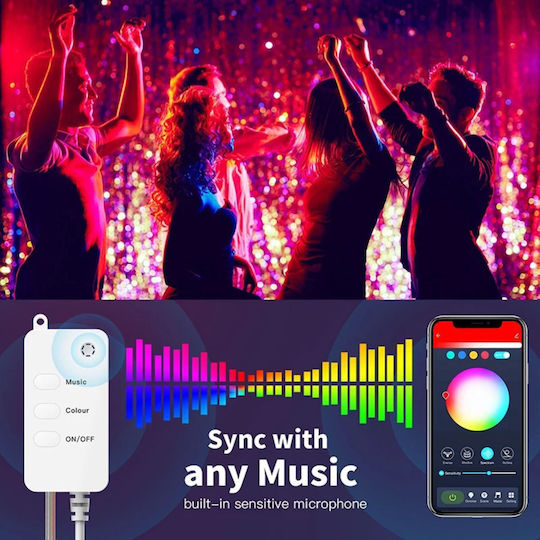 Умни LED Лампички 20 м USB на Лента