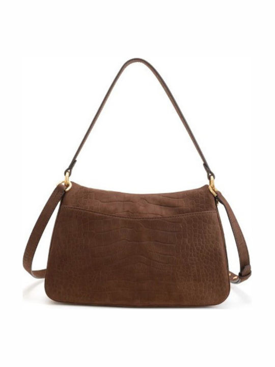 Leather Women's Shoulder / Crossbody Bag Brown