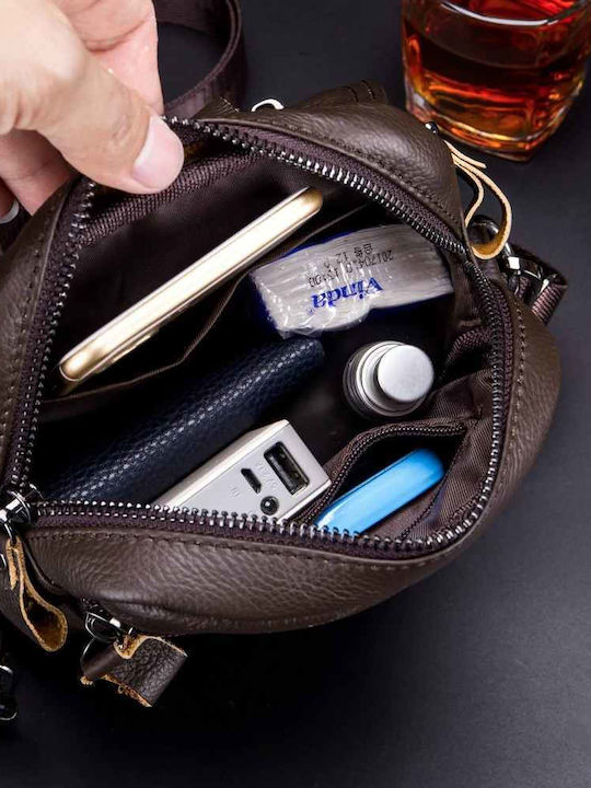 Leder Herren Schulter / Crossbody Braun Tasche