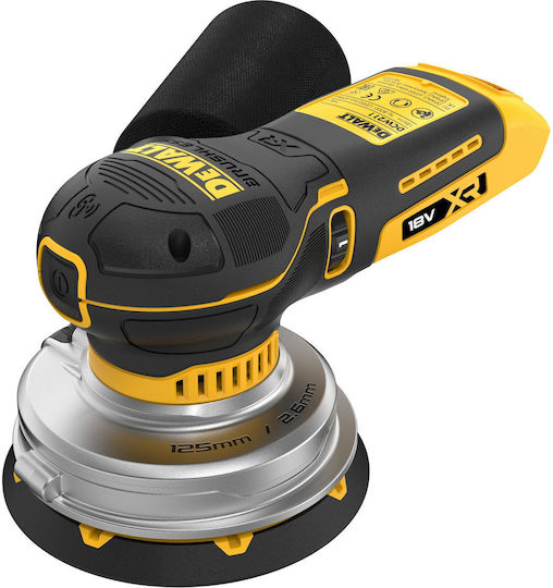DEWALT DCW211N Έκκεντρο Τριβείο 125mm Μπαταρίας 18V Solo με Ρύθμιση Ταχύτητας και με Σύστημα Αναρρόφησης