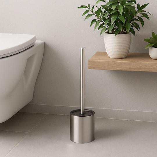 Relaxdays Perie de Toaletă pentru Baie din Inox, Argintie