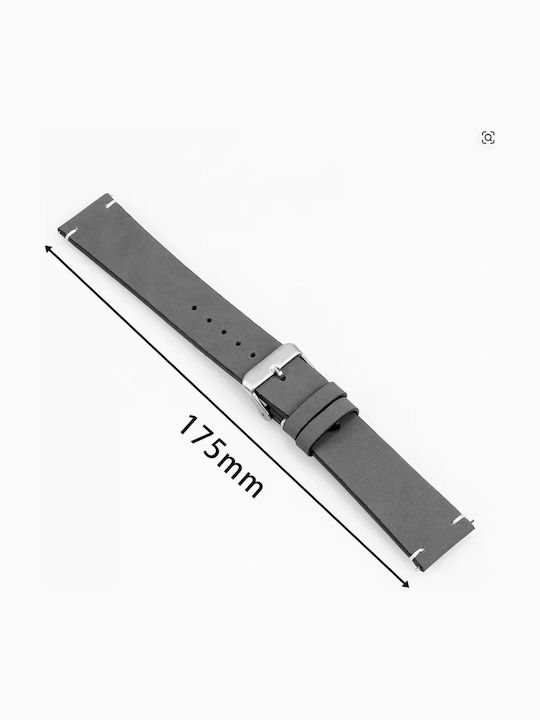 Schwarzes Lederarmband 20 mm