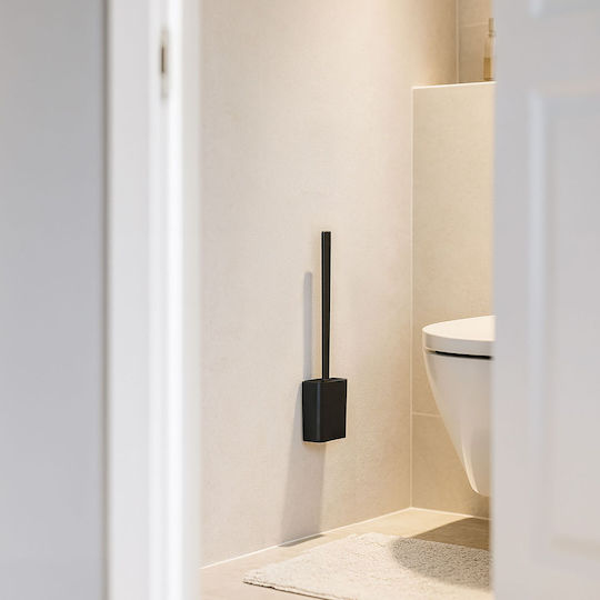 Relaxdays Schwarze Badezimmer-Toilettenbürste aus Kunststoff