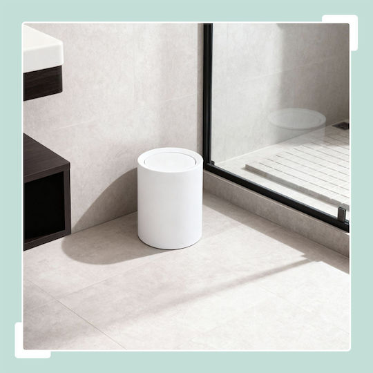 Relaxdays Coș de Baie din Plastic 6 l Alb