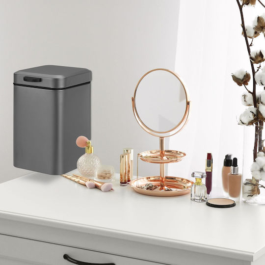 Relaxdays Coș de baie din inox 3 l Gri