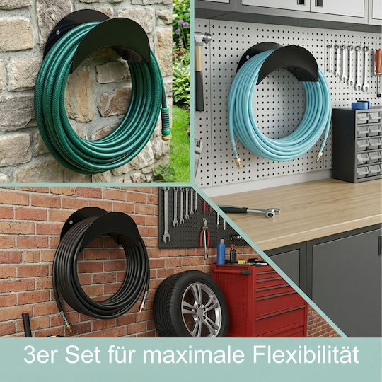 Relaxdays Hose Holder Set 3 Silver