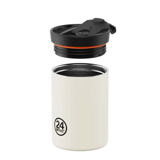 24Bottles Handled Tumbler Thermos Stainless Steel BPA Free 350ml Cotton with Straw and Handle