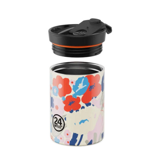 24Bottles Handled Tumbler Thermos Stainless Steel BPA Free 350ml Domenica With Straw and Handle