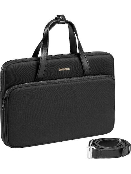 tomtoc Waterproof Shoulder / Handheld Laptop Bag 13.5" in Black Color