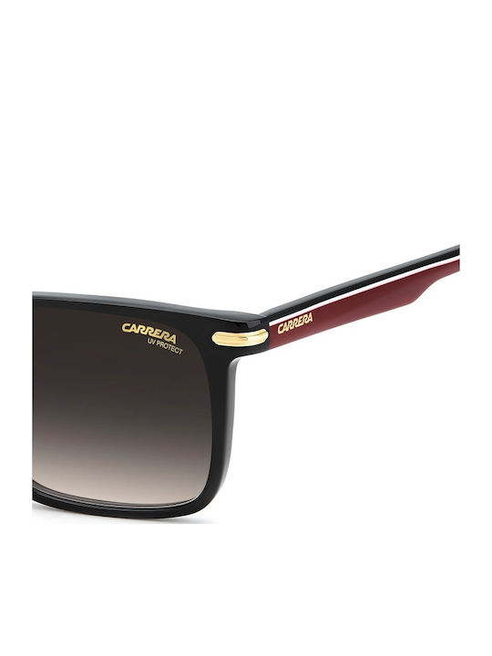 Men's Sunglasses with Black Horn-Rimmed Frame and Grey Gradient Lens