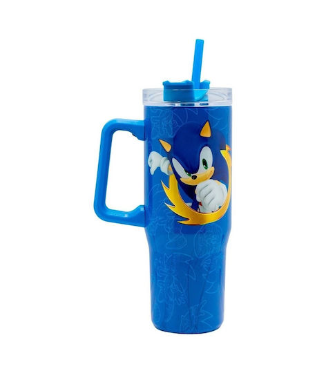Insulated Ποτήρι Θερμός Ανοξείδωτο 920ml Sonic με Καλαμάκι