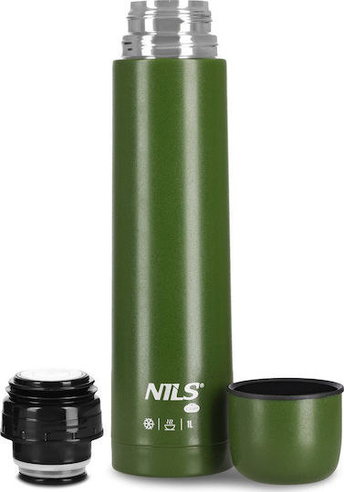 Nils Stainless Steel BPA Free Thermos Cup 1lt Green