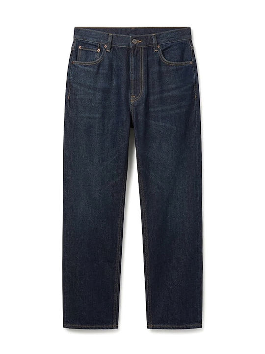 Men's Jeans Pants Tapered Dark Aged Denim
