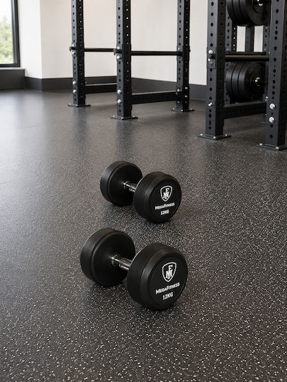 MegaFitness Βαράκι Στρογγυλό Λαστιχένιο 1 x 12kg