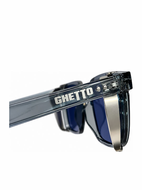 Ghetto Unisex Sonnenbrille Smoky Transparent / Dunkelblau