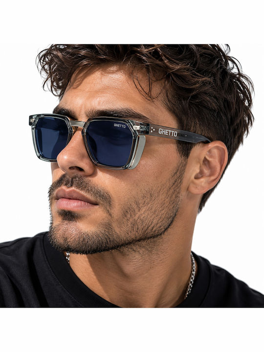 Ghetto Unisex Sonnenbrille Smoky Transparent / Dunkelblau