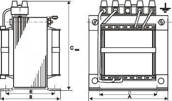 Breve Еднофазен Трансформатор Tmm 160va 400/48v 16236-9996