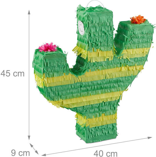Relaxdays Multicolored Cactus Piñata Parties