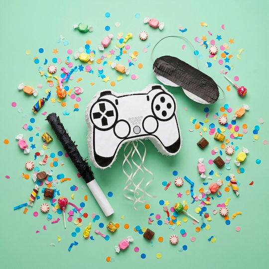 Relaxdays Pinata Set A Party Black White Grey Stick Mask