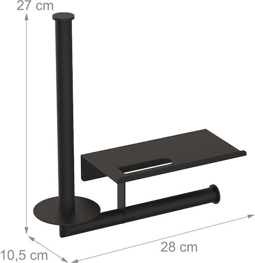 Relaxdays Black Metal Paper Holder 4052025856809