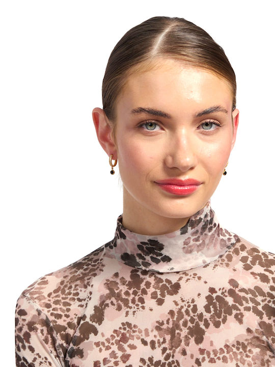 Project Soma Project Soma Women's Earrings Burgundy Gold Am1665.10.000