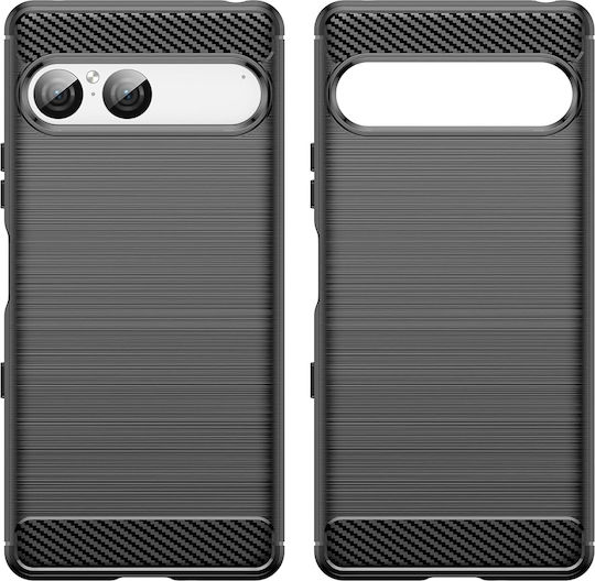 Techsuit Carbon Back Cover aus Silikon Schwarz (Xperia 10)