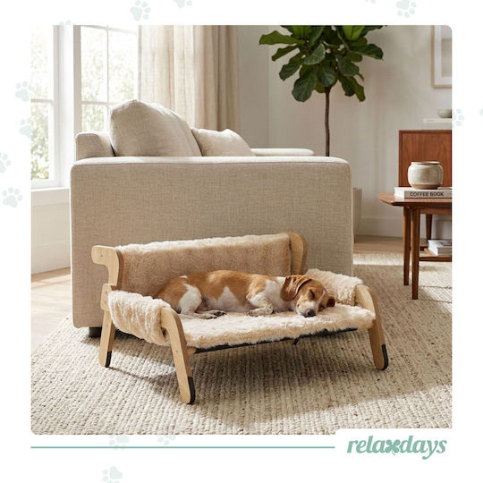Relaxdays Hanging Cat Bed Wood Beige 28.5 X 53 X 45.5 Cm