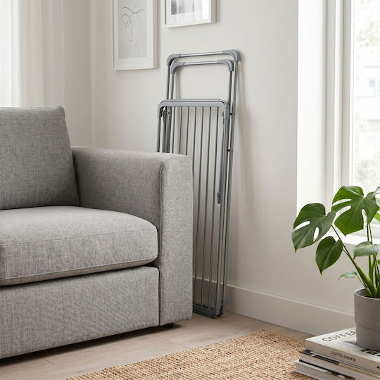 Relaxdays Uscător de Rufe Pliabil din Metal, de Pardoseală, cu Lungime de Uscare de 18 m
