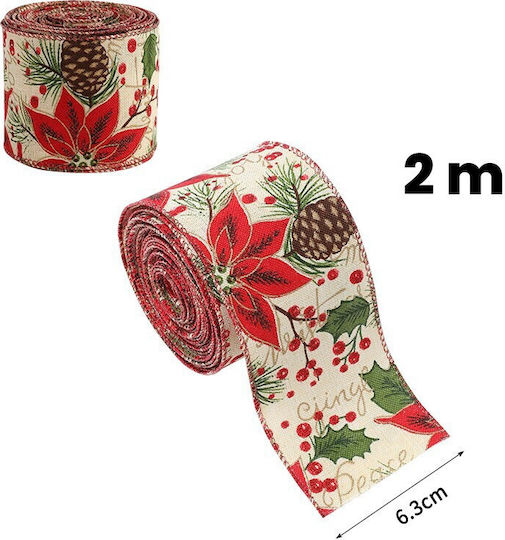 Panglică Roșie De Crăciun 200x6.3cm