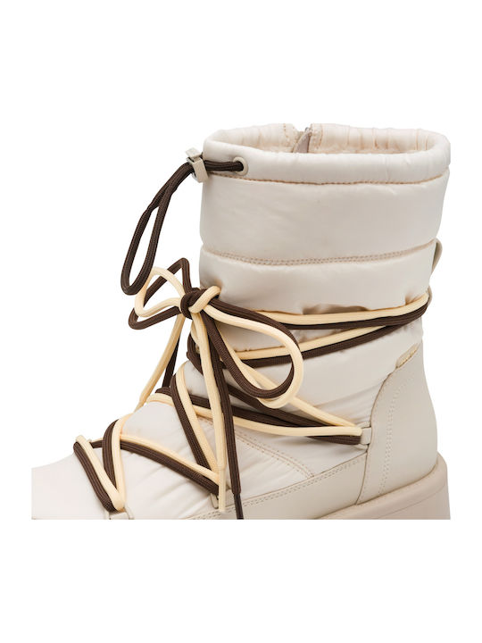 Damen-Stiefeletten Beige