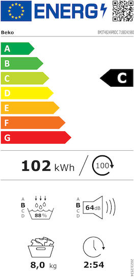 BM3T48249PBDC Wäschetrockner 8 kg mit Wärmepumpe