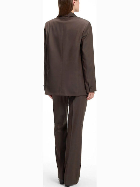 Boss Γυναικείο Σακάκι Dark Brown